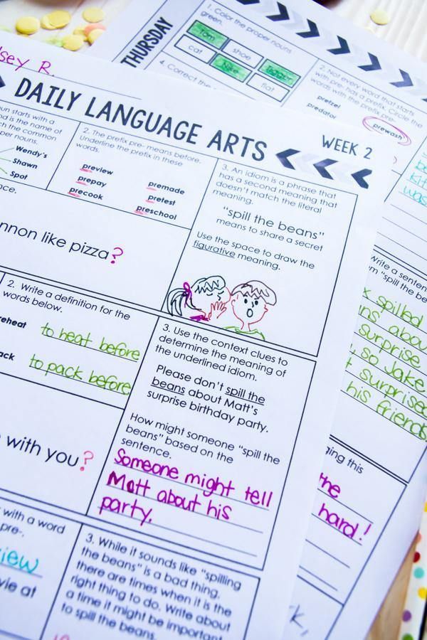 3rd Grade Daily Language Spiral Review - Differentiated Teaching with Rebecca Davies