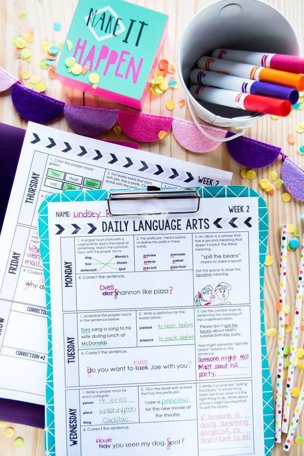 3rd Grade Daily Language Spiral Review - Differentiated Teaching with Rebecca Davies