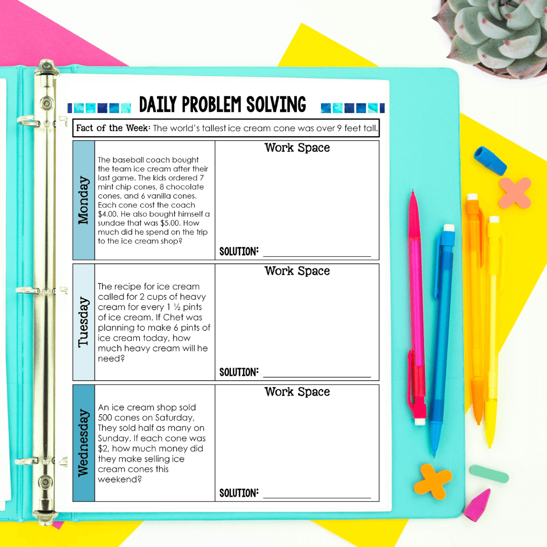 6th Grade Math Word Problem of the Day | Daily Story Problem Practice