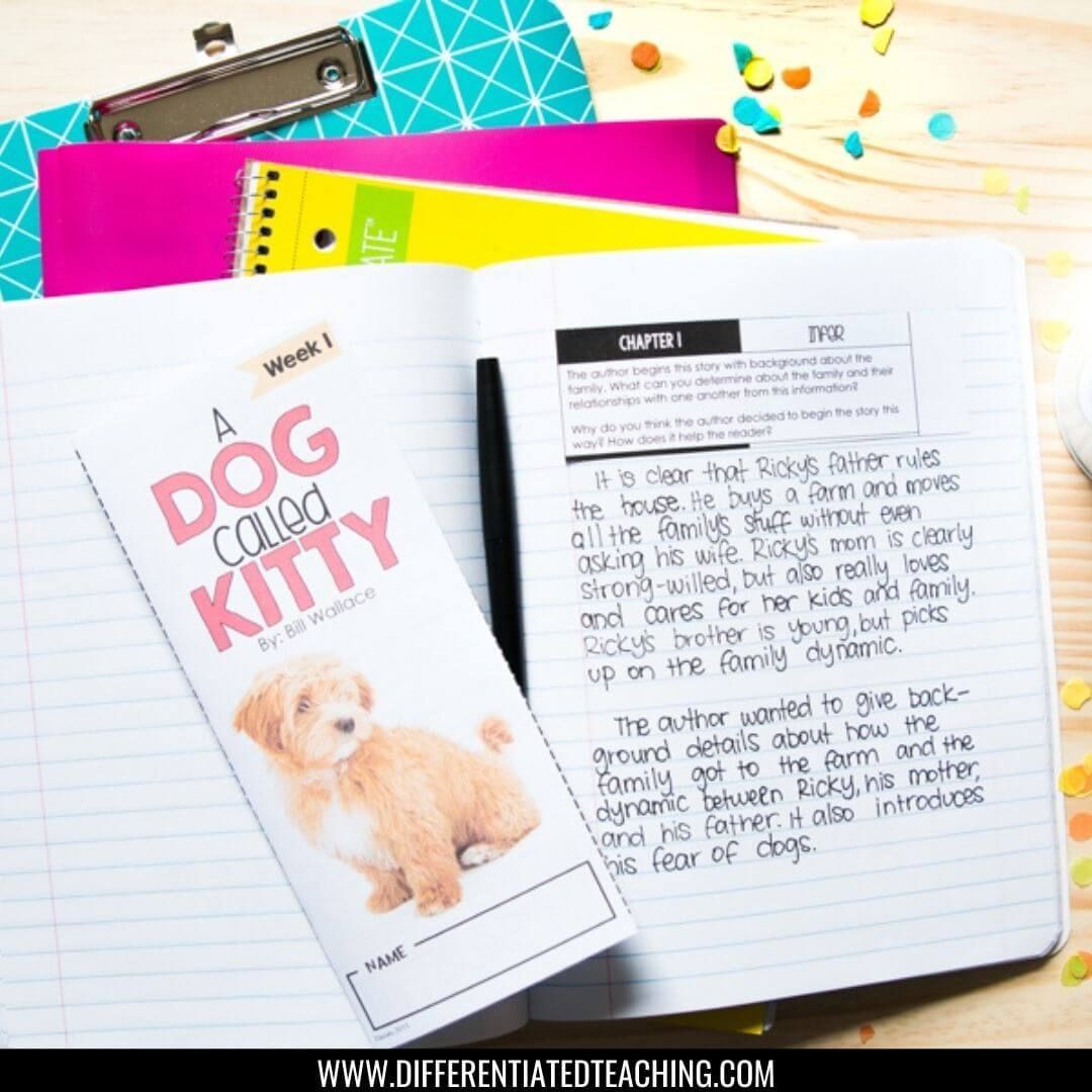 A Dog Called Kitty Novel Study - Differentiated Teaching with Rebecca Davies