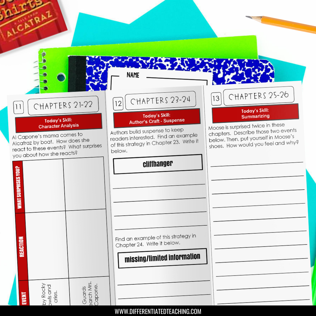 Al Capone Does My Shirts Novel Study - Differentiated Teaching with Rebecca Davies
