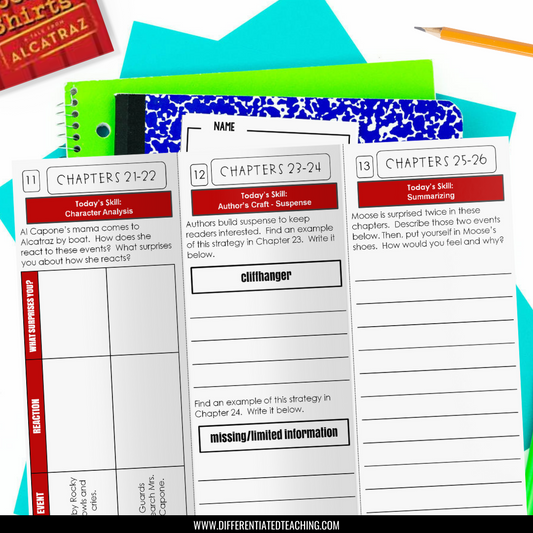 Al Capone Does My Shirts Novel Study - Differentiated Teaching with Rebecca Davies