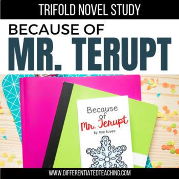 Because of Mr. Terupt Novel Study - Differentiated Teaching with Rebecca Davies