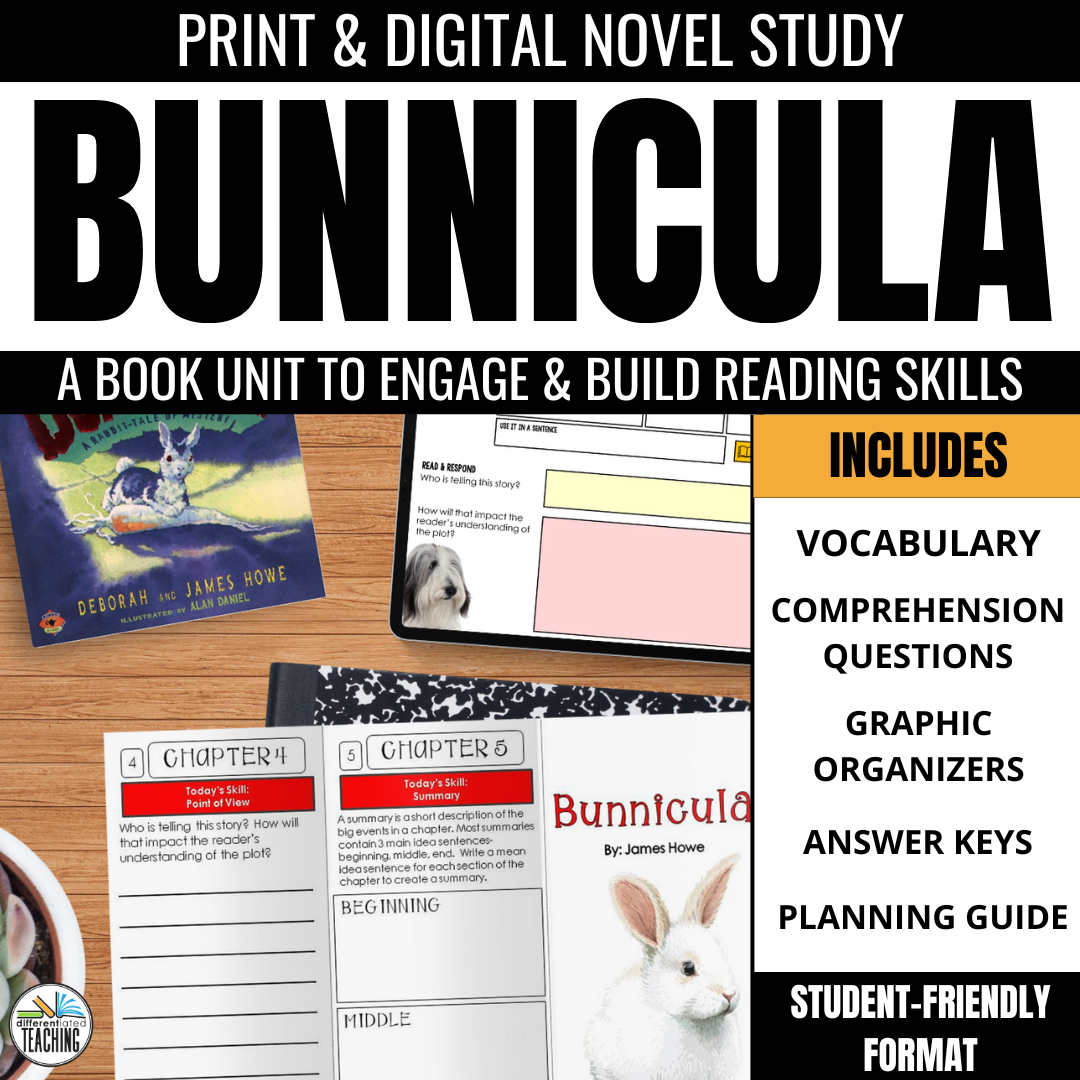 Bunnicula Novel Study - Differentiated Teaching with Rebecca Davies