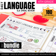 4th Grade Daily Language Spiral Review | Grammar, Editing & ELA Warm-Ups