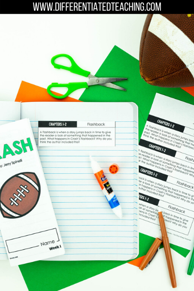 Crash Novel Study - Differentiated Teaching with Rebecca Davies