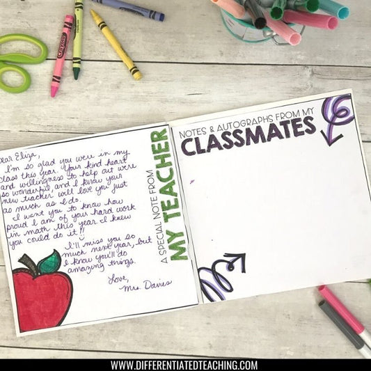 End of Year Memory Book - Multi-grade version - Differentiated Teaching with Rebecca Davies