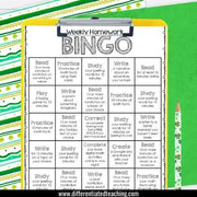 Homework Choice Boards | Differentiated Homework Menus for March - Differentiated Teaching with Rebecca Davies