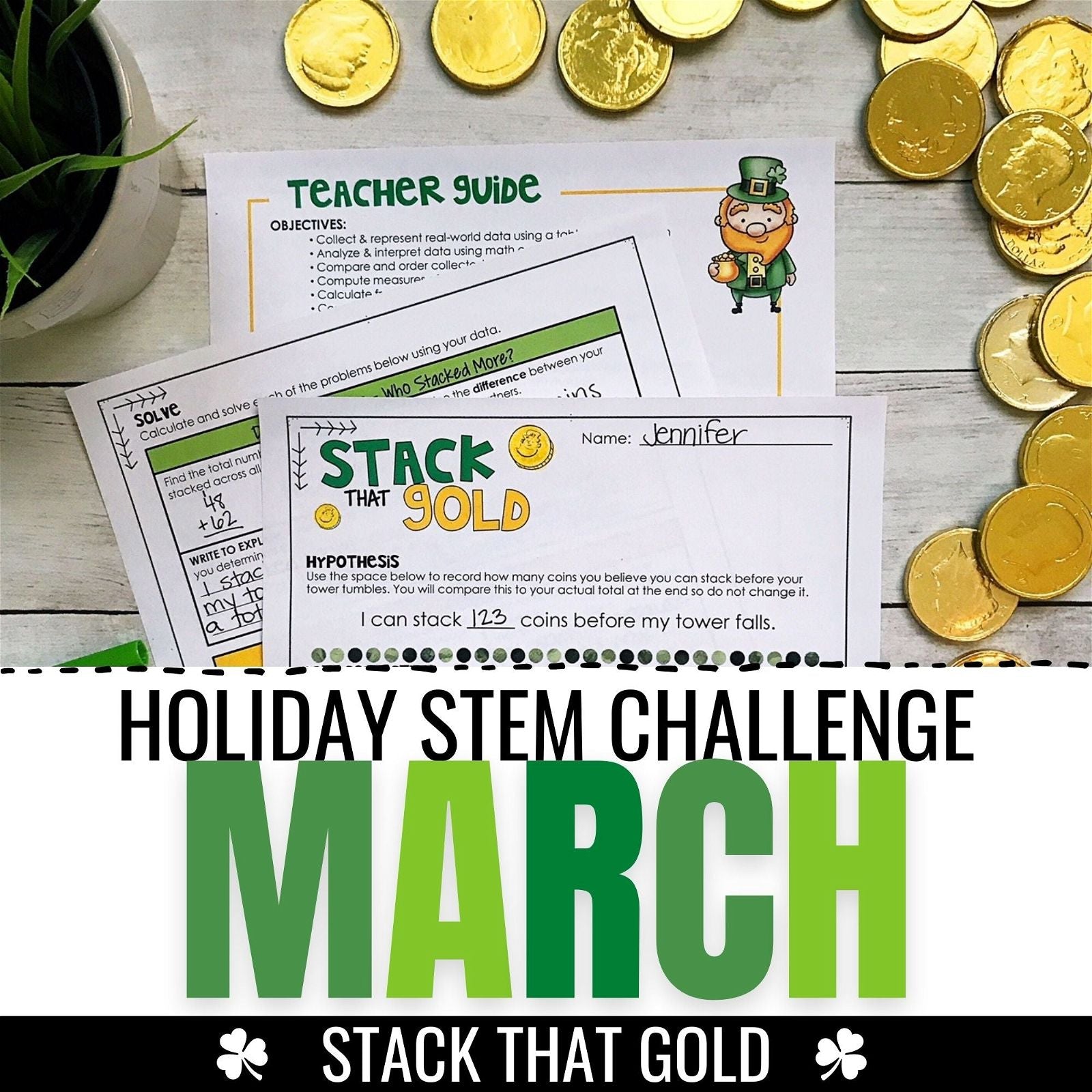 March STEM Challenge - Building Coin Towers – Differentiated Teaching ...