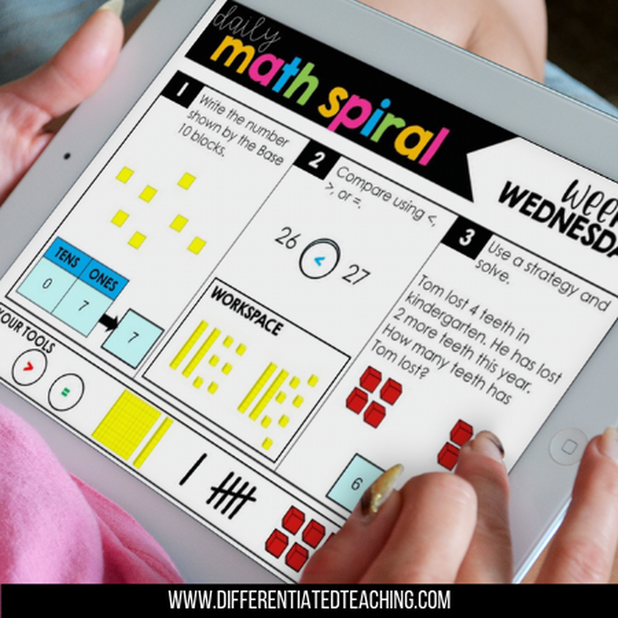 Math Spiral Review: A Full Year of No-Prep Daily Math Practice - Differentiated Teaching with Rebecca Davies
