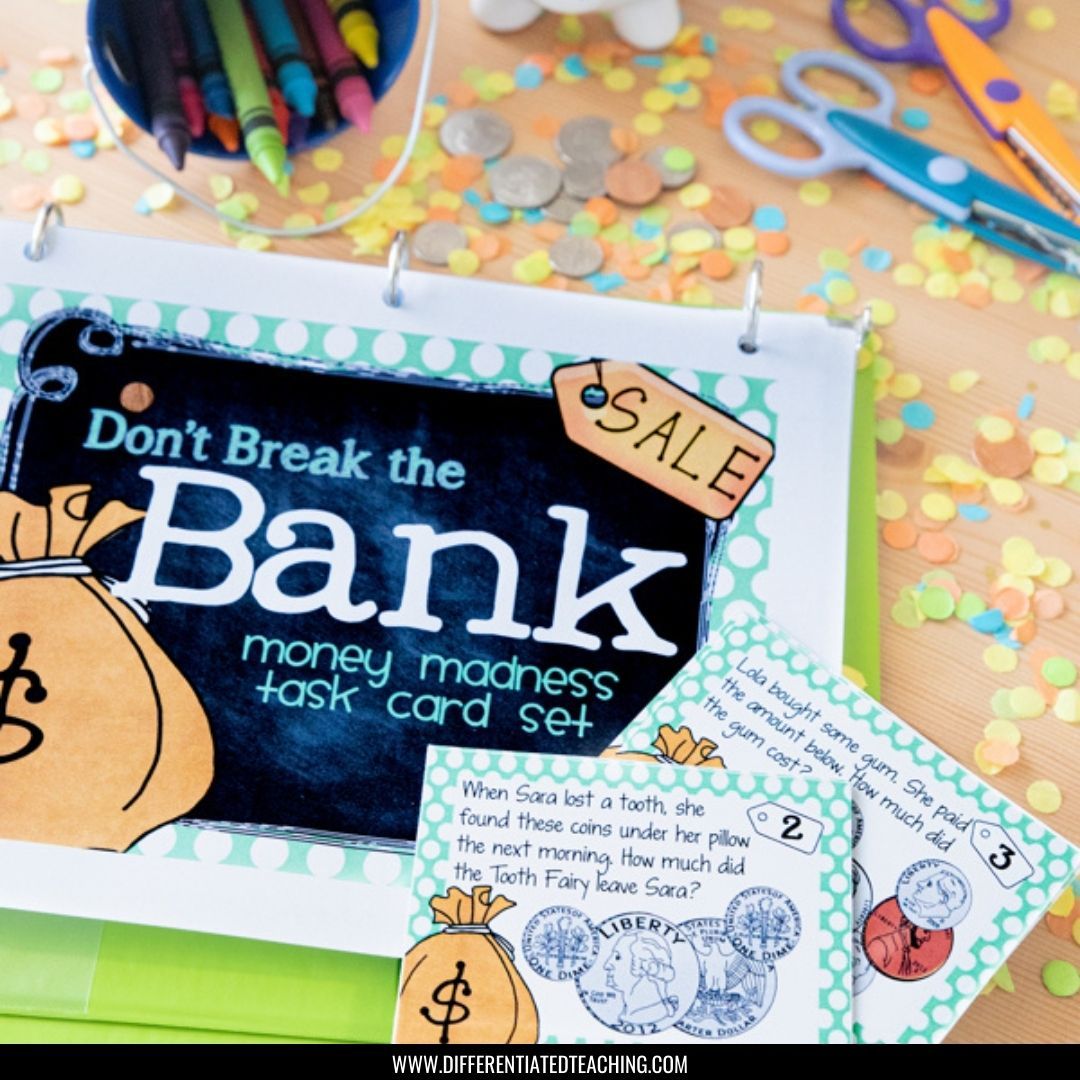 Money Task Cards: Counting Money, Making Change, & Problem Solving - Differentiated Teaching with Rebecca Davies