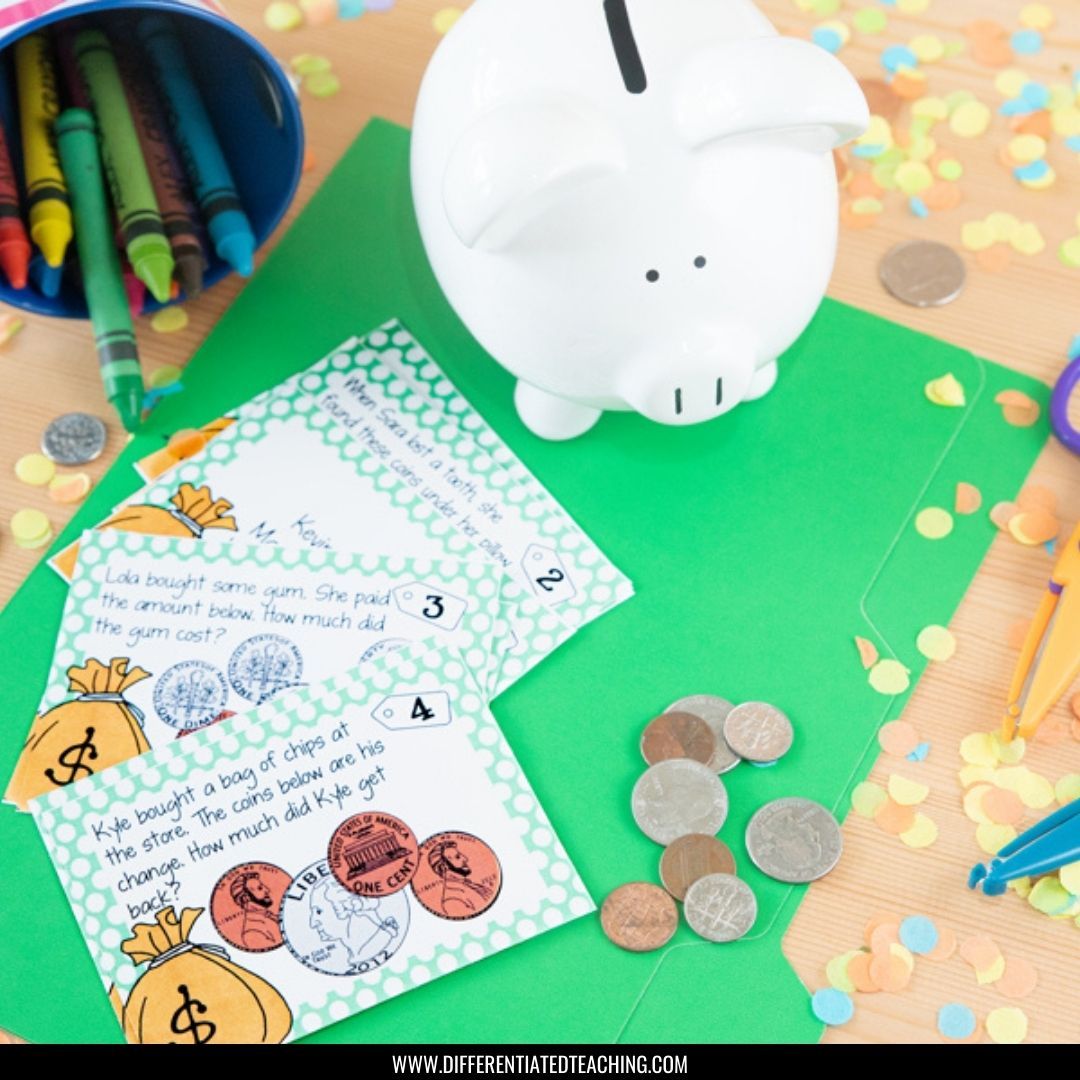 Money Task Cards: Counting Money, Making Change, & Problem Solving - Differentiated Teaching with Rebecca Davies