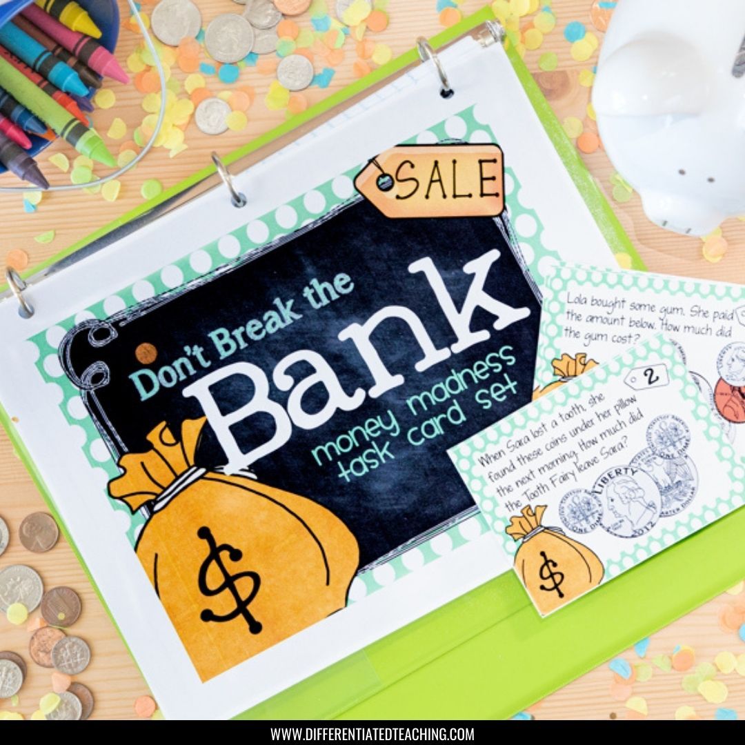 Money Task Cards: Counting Money, Making Change, & Problem Solving - Differentiated Teaching with Rebecca Davies