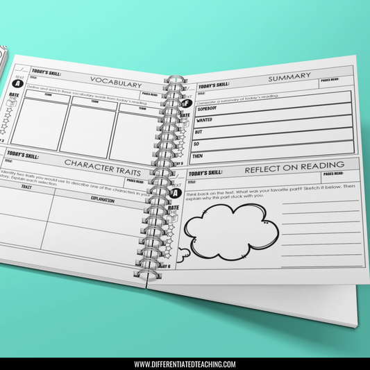 Reading Response Journal: Daily Comprehension Activities for Any Text or Novel - Differentiated Teaching with Rebecca Davies