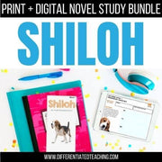 Shiloh Novel Study Unit: Print + Digital Bundle - Differentiated Teaching with Rebecca Davies