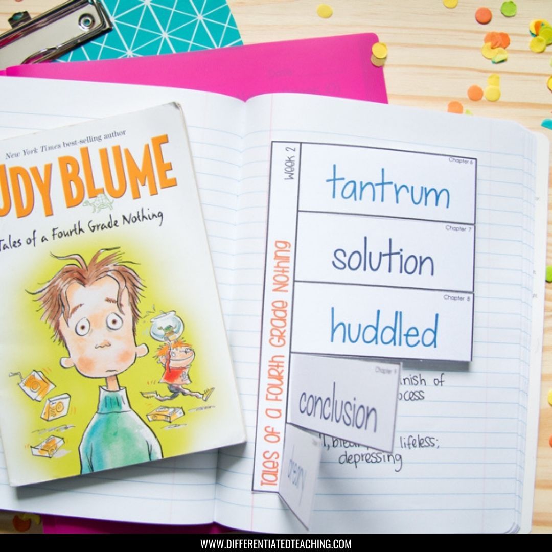 Tales of a Fourth Grade Nothing Novel Study - Differentiated Teaching with Rebecca Davies