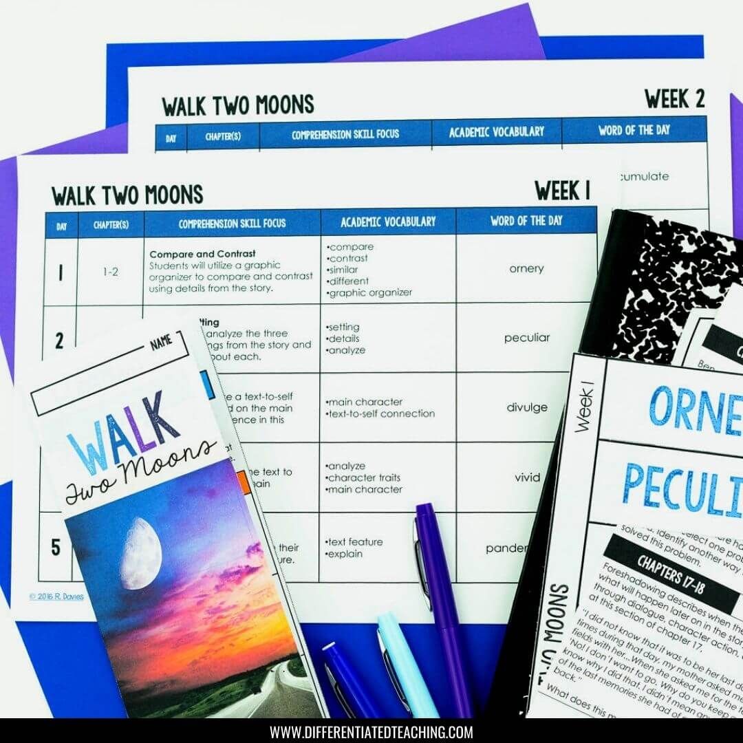 Walk Two Moons Novel Study - Differentiated Teaching with Rebecca Davies