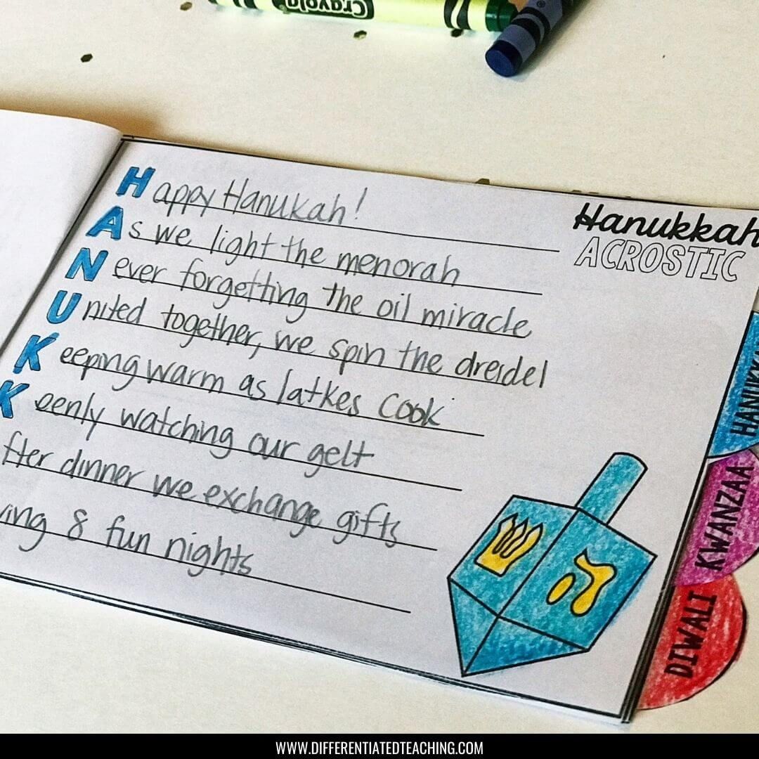 Winter Holidays Around the World: A December Reading & Poetry Writing Activity - Differentiated Teaching with Rebecca Davies