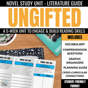 Ungifted Novel Study Unit