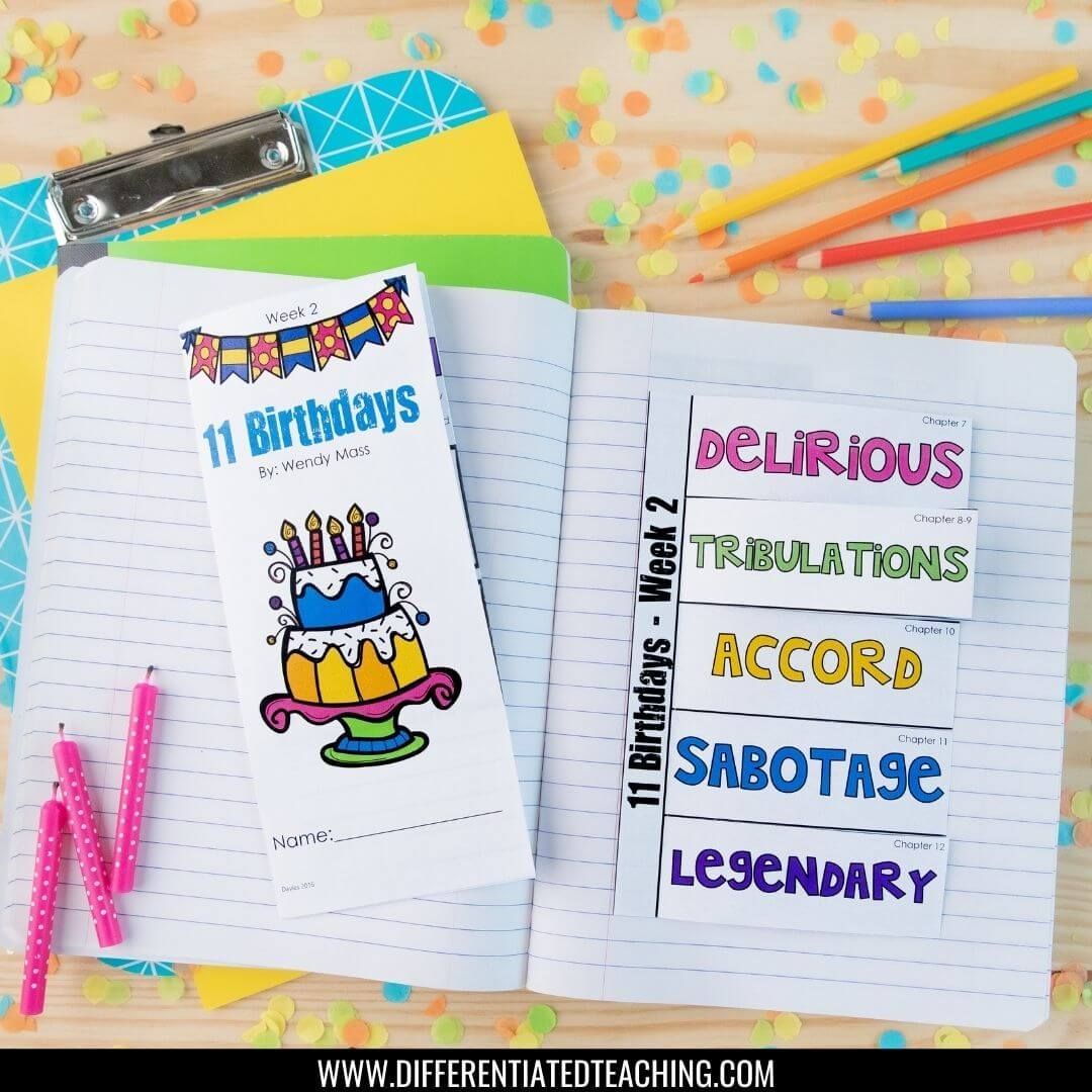 11 Birthdays Novel Study - Differentiated Teaching with Rebecca Davies