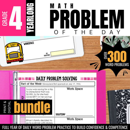 4th Grade Math Word Problem of the Day | Daily Story Problem Practice