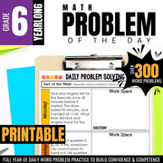 6th Grade Math Word Problem of the Day | Daily Story Problem Practice