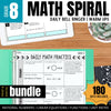 8th Grade Math Spiral Review – Daily Practice, Bellringers & Homework