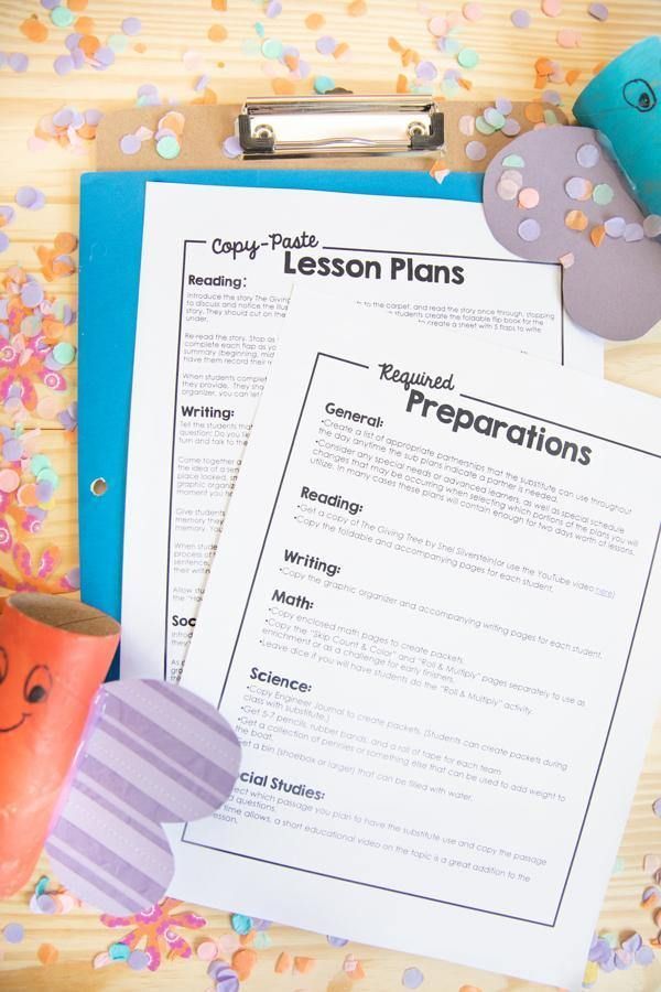 3rd & 4th Grade Sub Plan Bundle: Emergency Substitute Plans for the Whole School Year - Differentiated Teaching with Rebecca Davies