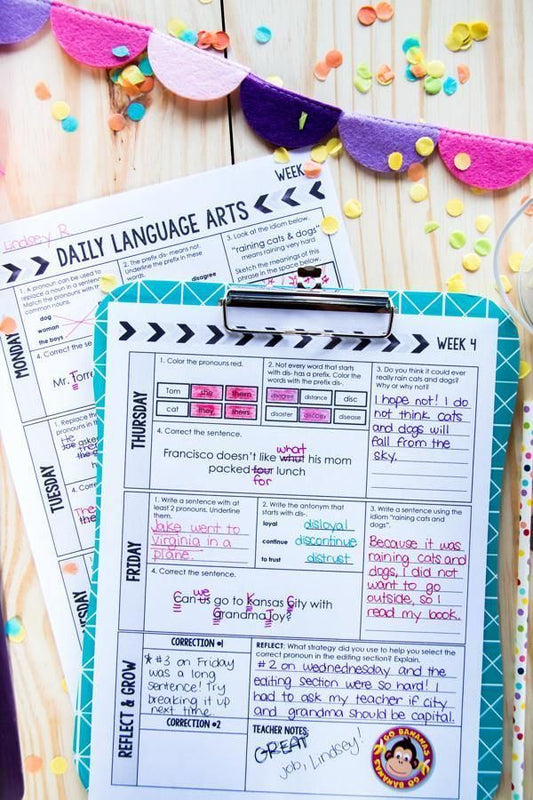 3rd Grade Daily Language Spiral Review - Differentiated Teaching with Rebecca Davies