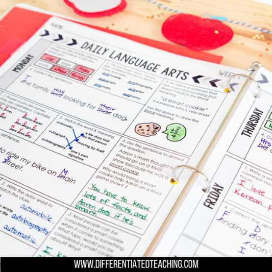 5th Grade Daily Language Spiral Review - Differentiated Teaching with Rebecca Davies