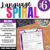 6th Grade Daily Language Spiral Review: ELA Spiral Review for Grammar Warm ups or Bellringer Activity - Differentiated Teaching with Rebecca Davies