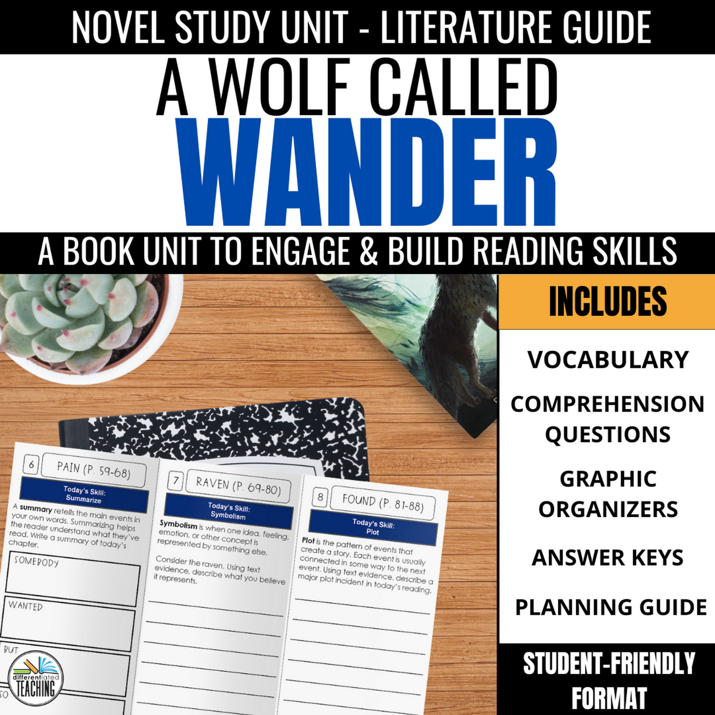 A Wolf Called Wander Novel Study - Differentiated Teaching with Rebecca Davies