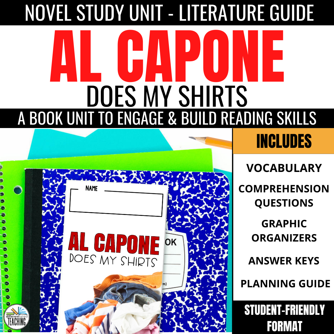 Al Capone Does My Shirts Novel Study - Differentiated Teaching with Rebecca Davies