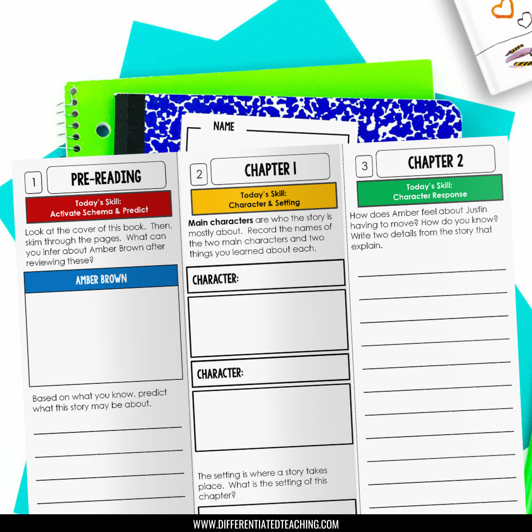 Amber Brown is Not a Crayon Novel Study - Differentiated Teaching with Rebecca Davies