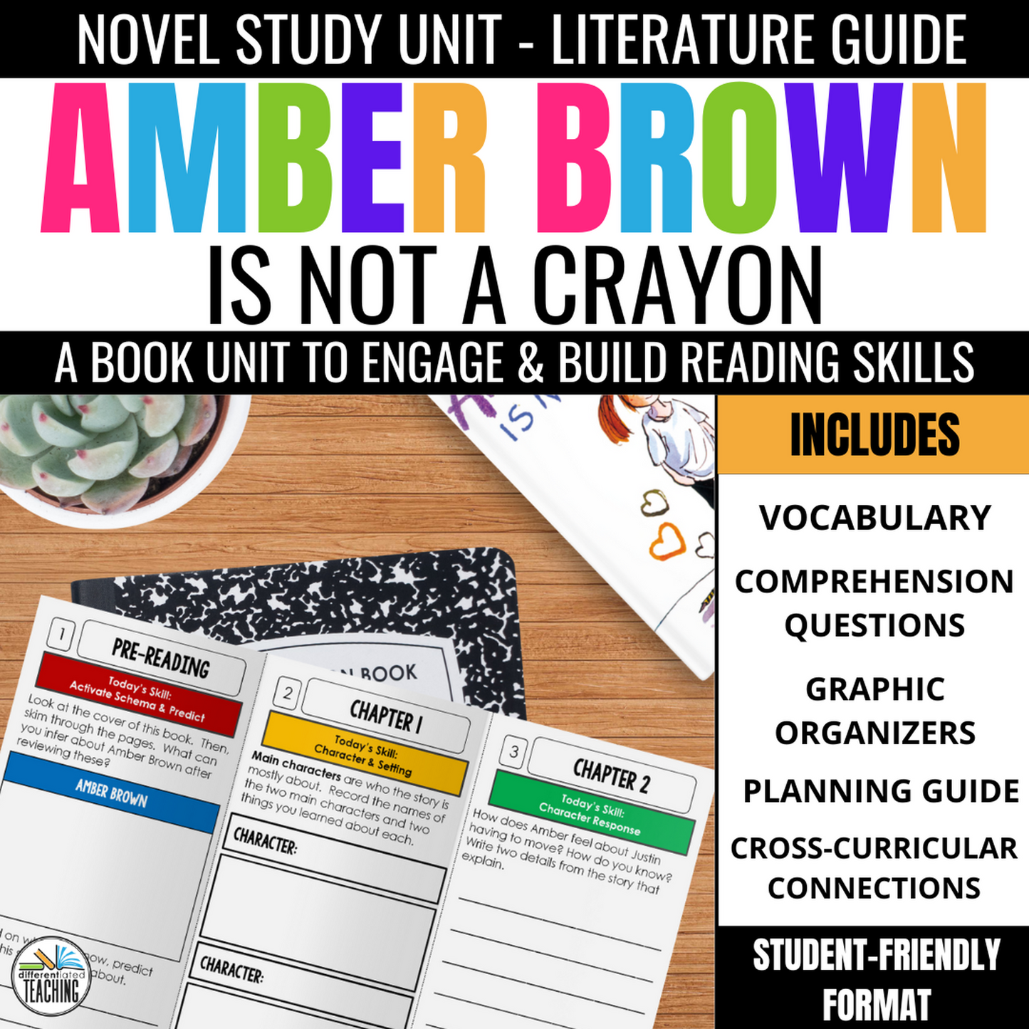 Amber Brown is Not a Crayon Novel Study - Differentiated Teaching with Rebecca Davies