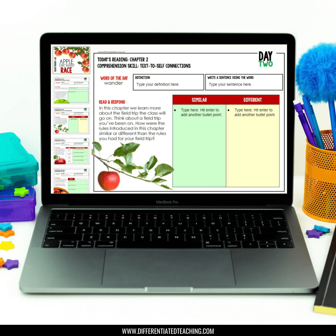 Apple Orchard Race  Novel Study | Ready, Freddy! #20 - Differentiated Teaching with Rebecca Davies