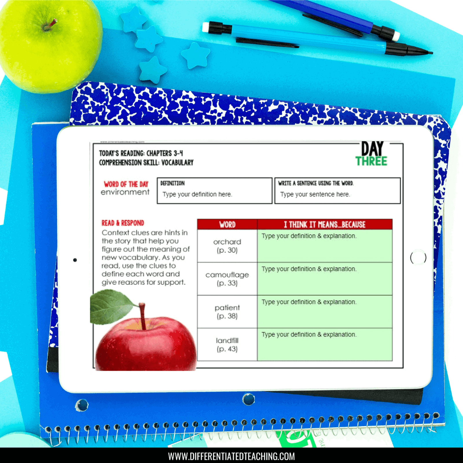 Apple Orchard Race  Novel Study | Ready, Freddy! #20 - Differentiated Teaching with Rebecca Davies