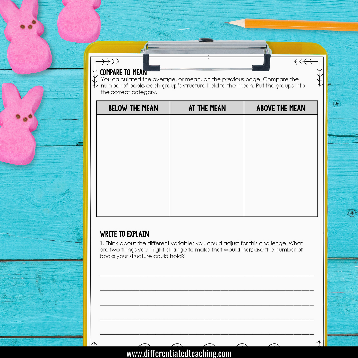 April STEM Challenge - Easter Marshmallow Chick Science for Spring using Peeps - Differentiated Teaching with Rebecca Davies