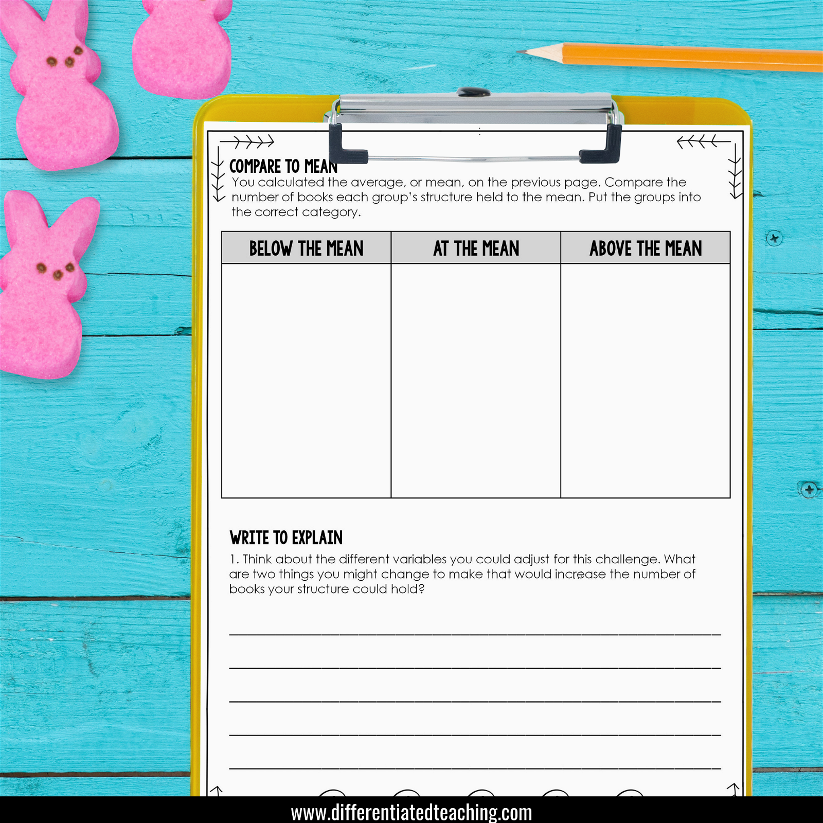 April STEM Challenge - Easter Marshmallow Chick Science for Spring using Peeps - Differentiated Teaching with Rebecca Davies