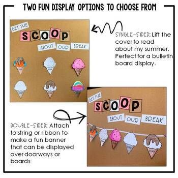 Back-to-School Writing Craft - The Scoop about My Summer - Differentiated Teaching with Rebecca Davies