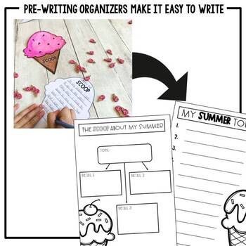 Back-to-School Writing Craft - The Scoop about My Summer - Differentiated Teaching with Rebecca Davies