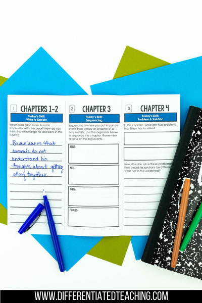 Brian's Winter Novel Study - Differentiated Teaching with Rebecca Davies