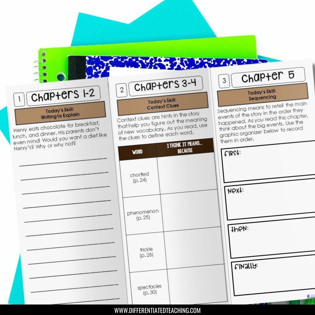 Chocolate Fever Novel Study - Differentiated Teaching with Rebecca Davies