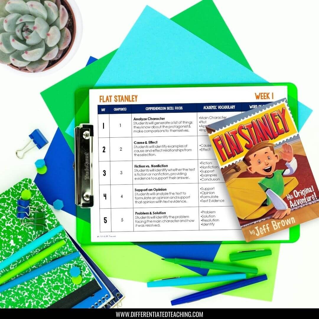 Flat Stanley: His Original Adventure Novel Study - Differentiated Teaching with Rebecca Davies