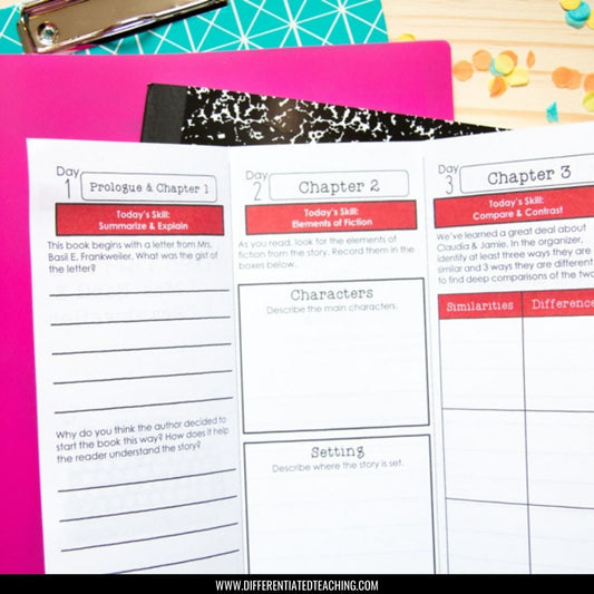 From the Mixed-Up Files of Mrs. Basil E. Frankweiler Novel Study - Differentiated Teaching with Rebecca Davies