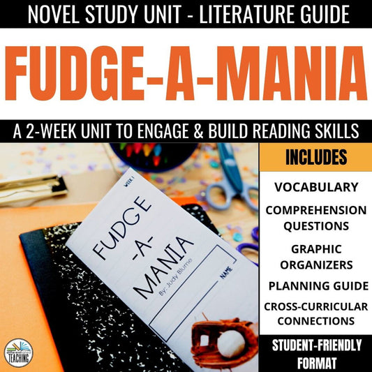 Fudge-a-mania Novel Study: Reading Response Prompts & Vocabulary Activities - Differentiated Teaching with Rebecca Davies