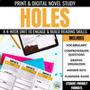Holes Novel Study Unit Comprehension Questions, Chapter Activities, & Vocabulary - Differentiated Teaching with Rebecca Davies