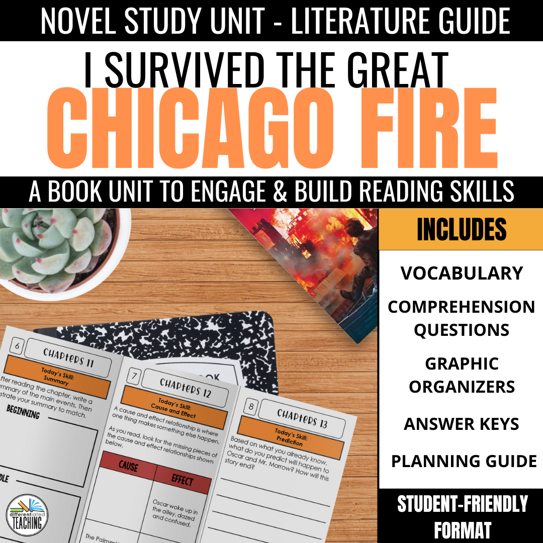 I Survived the Great Chicago Fire Novel Study - Differentiated Teaching with Rebecca Davies