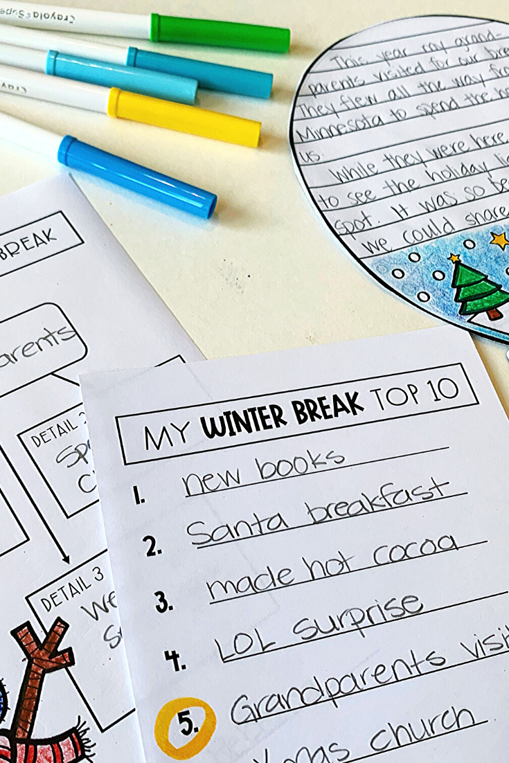 January Writing Craft - Winter Break was SNOW much fun - Differentiated Teaching with Rebecca Davies
