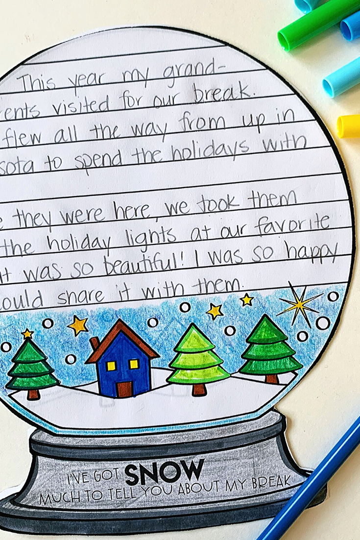 January Writing Craft - Winter Break was SNOW much fun - Differentiated Teaching with Rebecca Davies